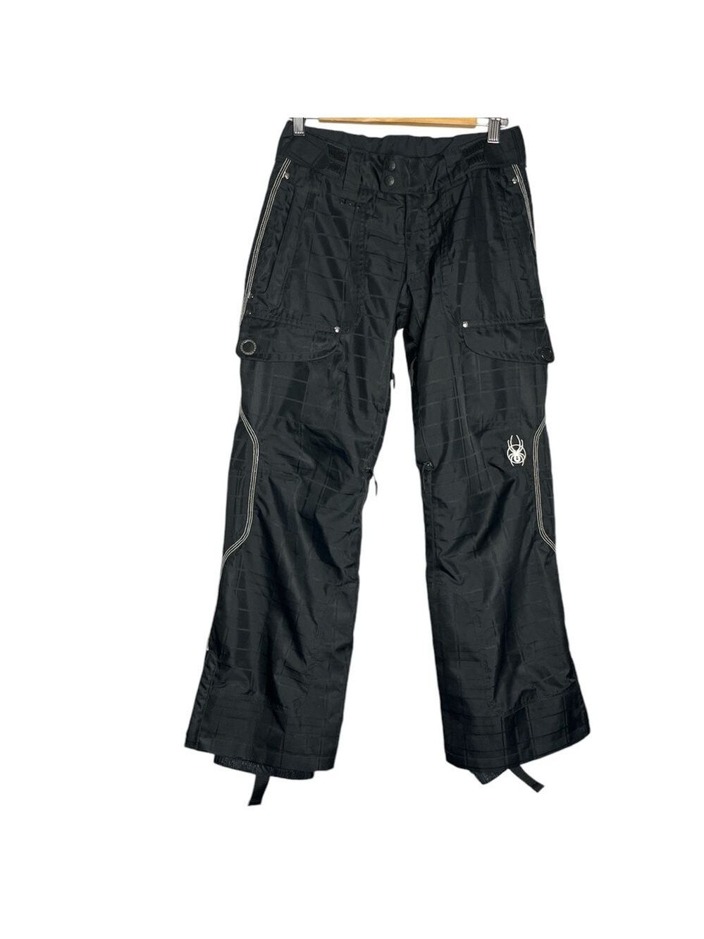 SPYDER Snowboard Ski Snow Pants Boot Cut Black Unisex, size XS